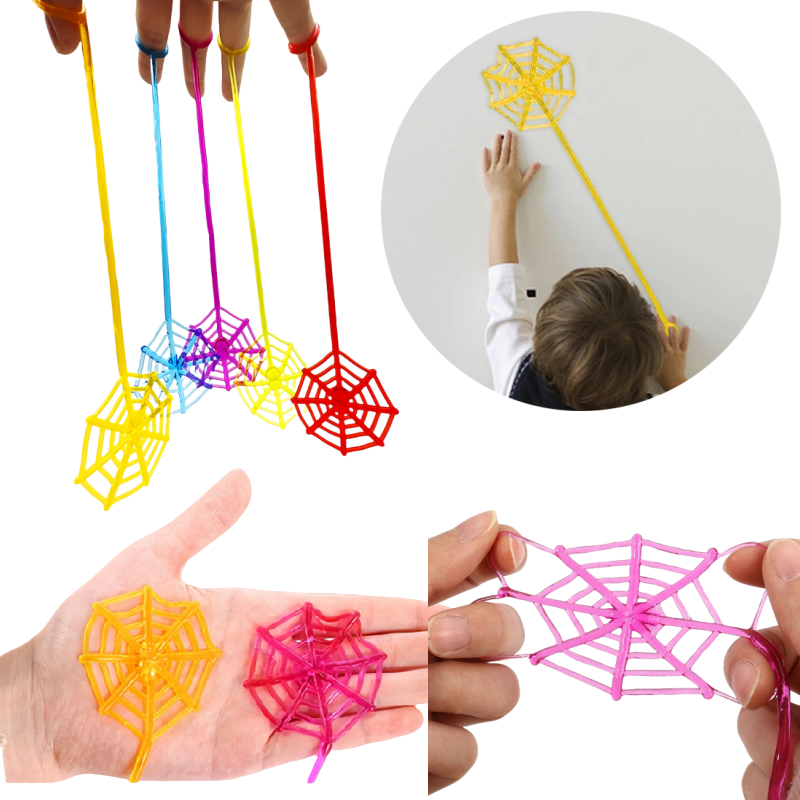 Kids Outdoor Climbing Frame - 10Pcs Stretchable Climbing Spider Web Fun