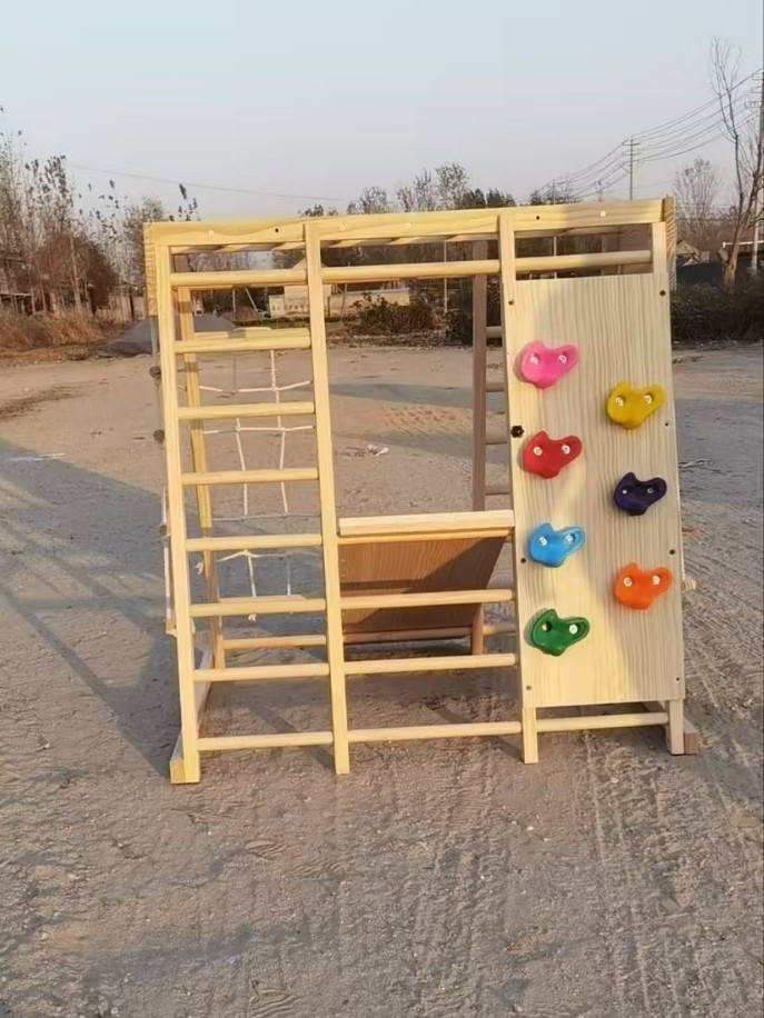 Kids Montessori Wooden Climbin - Kids Outdoor Climbing Frame 评论和价格