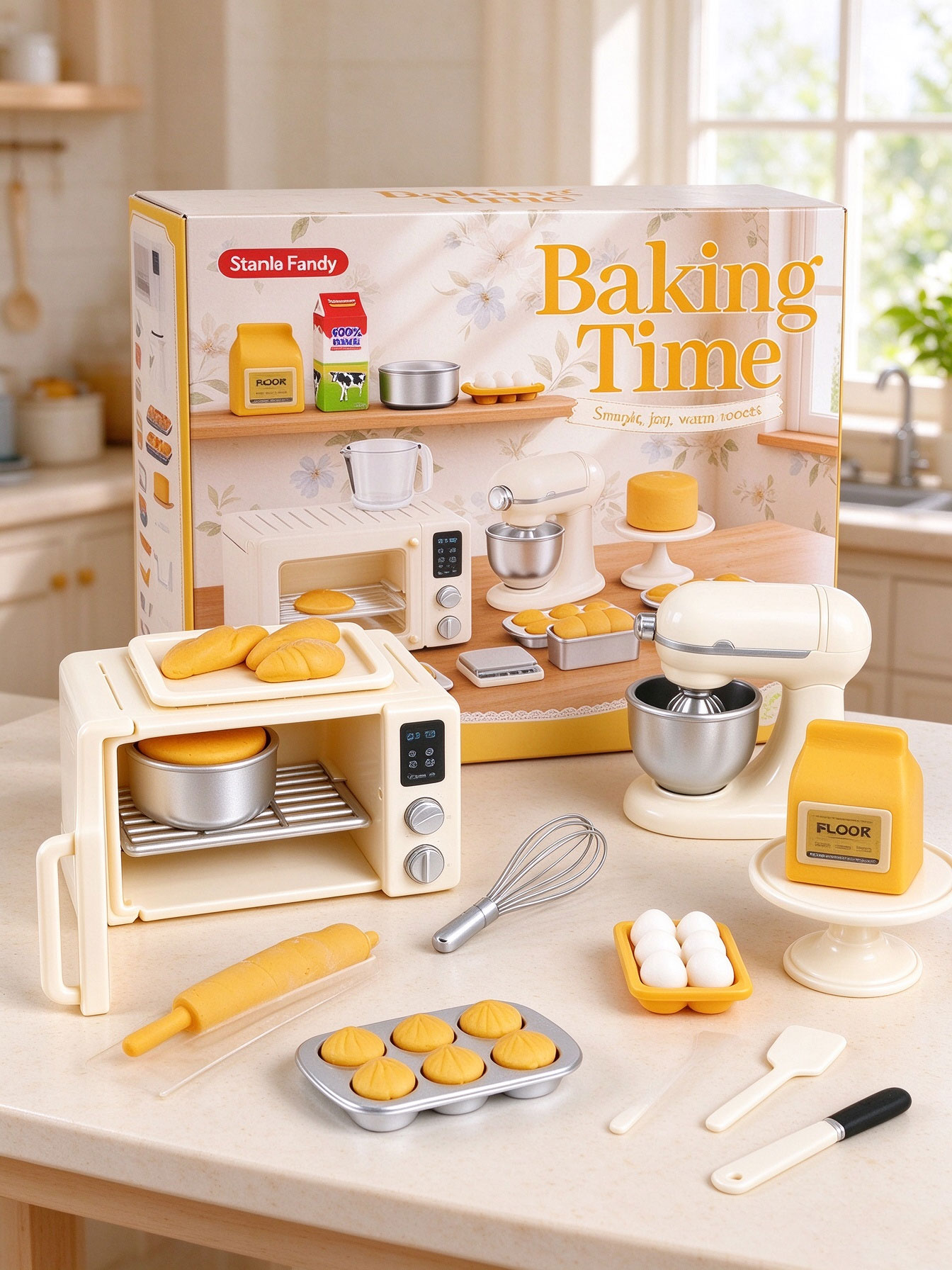 Mini Baking Time Pretend Play  - Kids Outdoor Kitchen Accessories 评论和价格