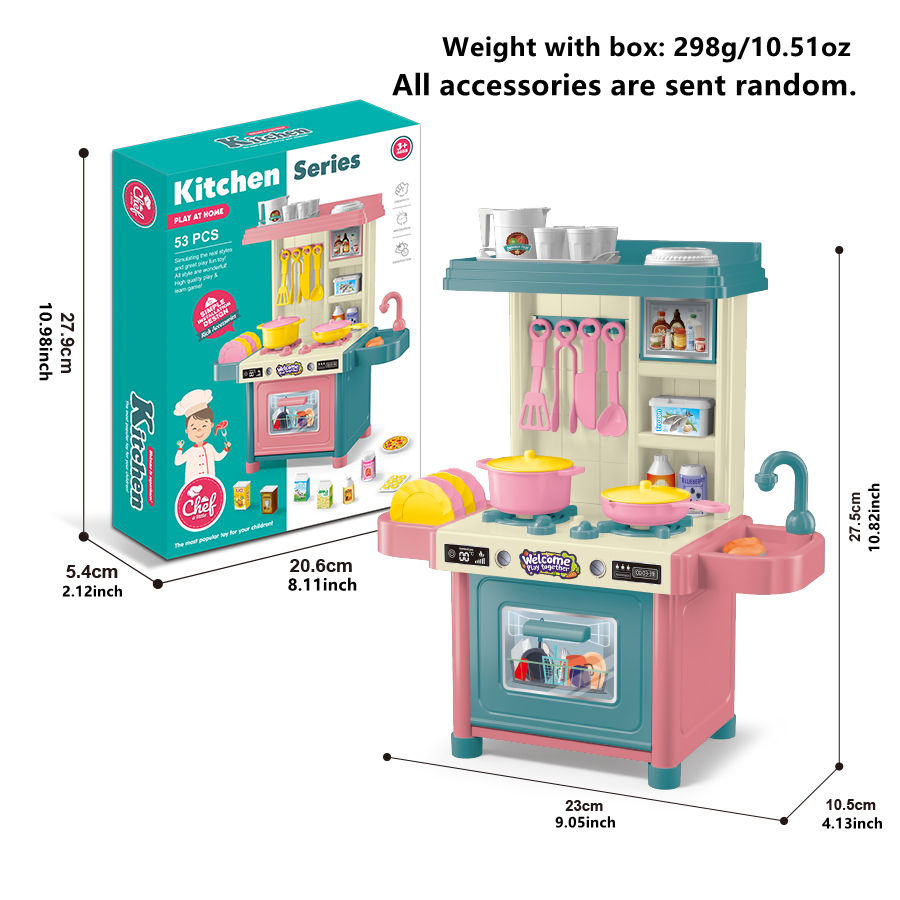 mini 53PCS Pretend Play Kitche - Kids Outdoor Kitchen Accessories 评论和价格