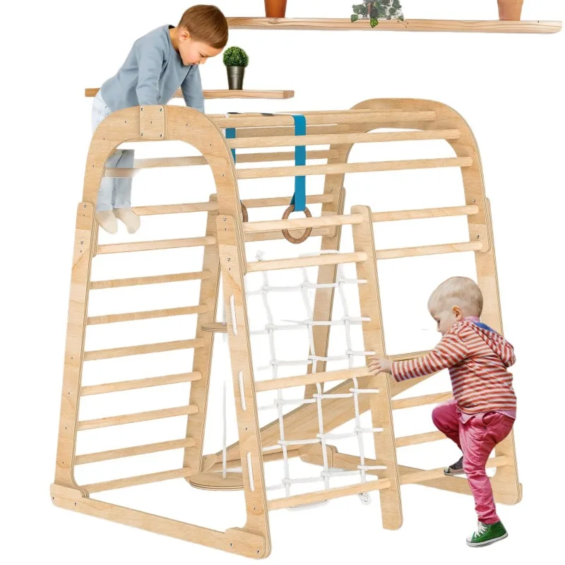 Solid wood children's slide wo - Kids Outdoor Climbing Frame 评论和价格